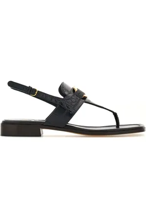 Salvatore Ferragamo Gancini-buckle leather sandals
