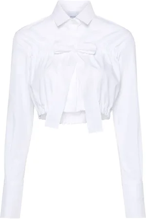 Patou Bow-detail cropped blouse