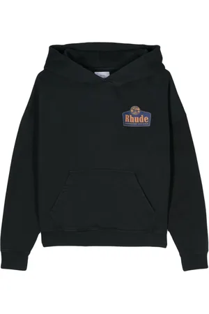 Rhude Logo-print cotton hoodie