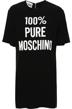 Moschino Logo-print satin mini dress