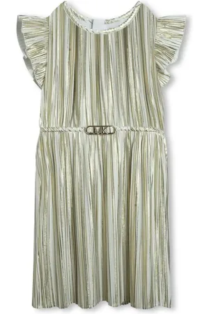 Michael Kors Logo-plaque pleated minidress