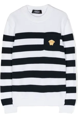 VERSACE Striped cotton jumper