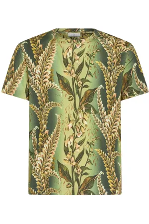 Etro Foliage-print cotton T-shirt