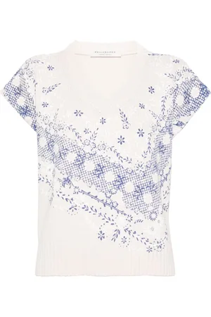 Serafini Floral-print knitted jumper