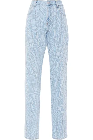MUGLER Star-print tapered jeans