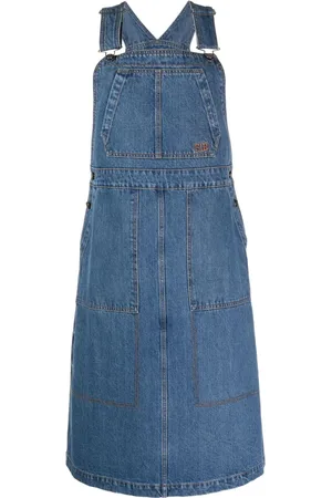Buy Women Denim Embroidered Dungaree Dress - Jumpsuits Online India -  FabAlley