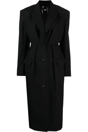 JNBY Pleated single-breasted coat