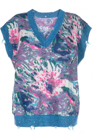 JNBY Floral-jacquard mohair-blend vest