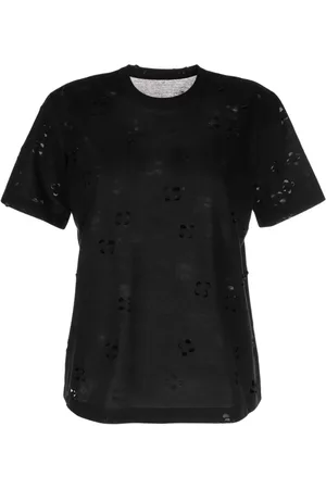 JNBY Cut-out cotton-blend T-shirt