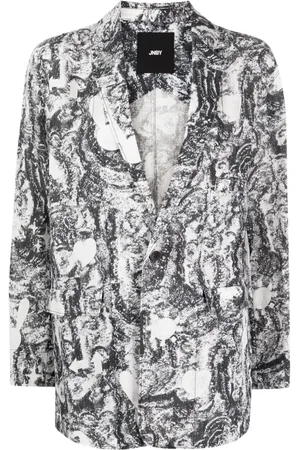 JNBY Bunny-print linen blazer