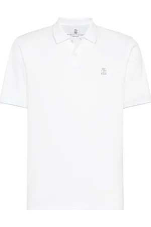 Brunello Cucinelli Logo-embroidered cotton polo shirt