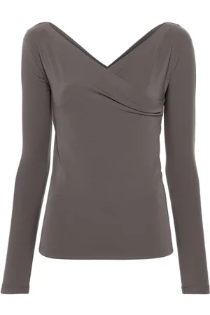 Fabiana Filippi Asymmetric-neck layered blouse
