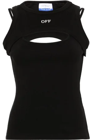 OFF-WHITE Logo-embroidered tank top