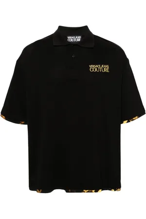 VERSACE Barocco-trim polo shirt