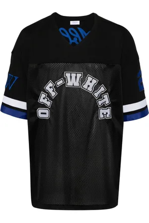 OFF-WHITE Logo-appliqué panelled T-shirt