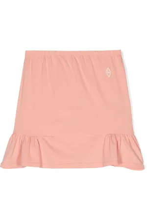 The Animals Observatory Embroidered-logo cotton skirt