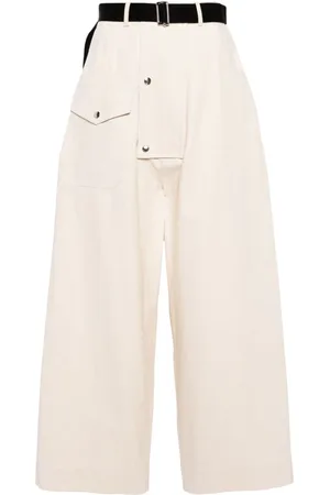 Plan C High-waist wide-leg trousers