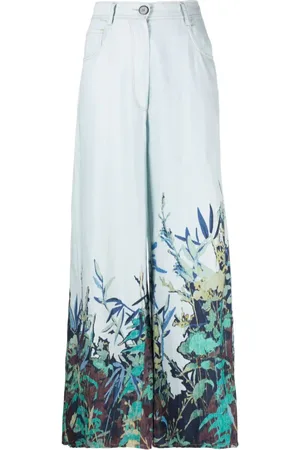 FORTE FORTE High-rise wide-leg cotton-linen pants