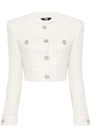 GCDS Cropped tweed jacket