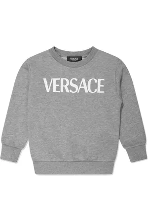 VERSACE Logo-print cotton sweatshirt
