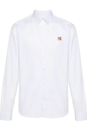 Maison Kitsuné Fox-patch cotton shirt