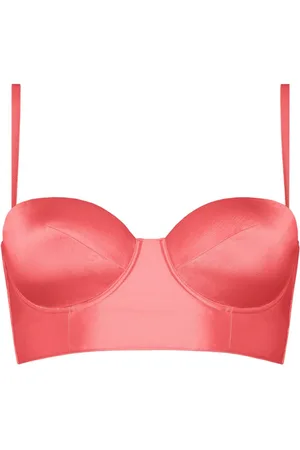 Eres Chiffon Crop Top Bra in Pink