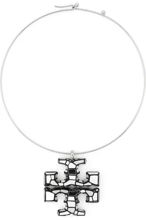Tory Burch Logo-plaque polished-finish necklace