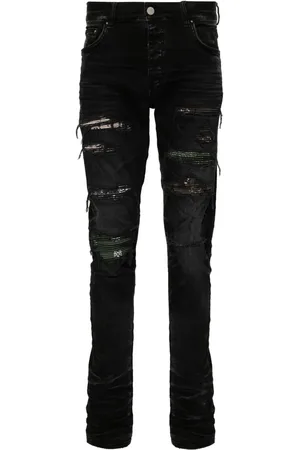 Trendy Nostalgic Frayed Jeans Mens Retro Vintage Straight Scratch Washed  Black Jean Casual Mid Waist Youth Long Denim Pants 2082 From Frank0098,  $37.17 | DHgate.Com