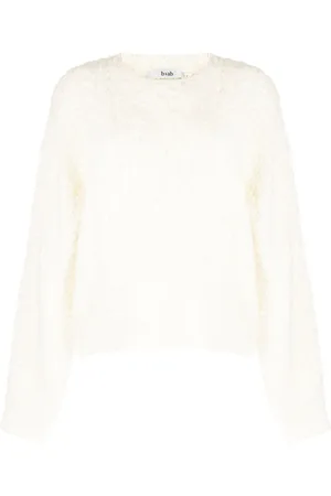 B+AB Cable-knit brushed jumper