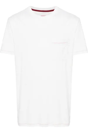 ISAIA Contrast-stitching jersey T-shirt