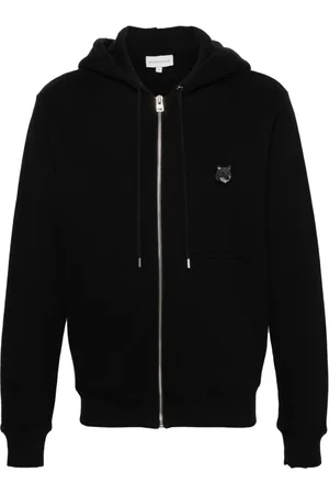 Maison Kitsuné Fox-patch zip-up hoodie