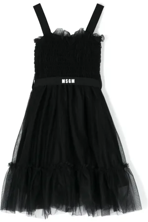 Msgm Logo-print tiered dress