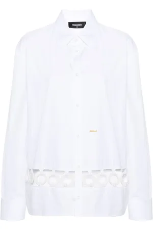 Dsquared2 Ring-hardware cotton shirt