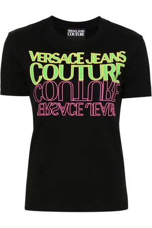 VERSACE Logo-print cotton T-shirt