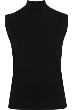 Plan C Mock-neck jersey tank top