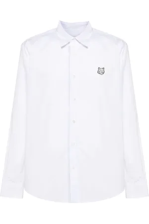 Maison Kitsuné Fox-patch cotton shirt