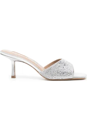 Nícoli Minerva 50mm crystal-embellished mules