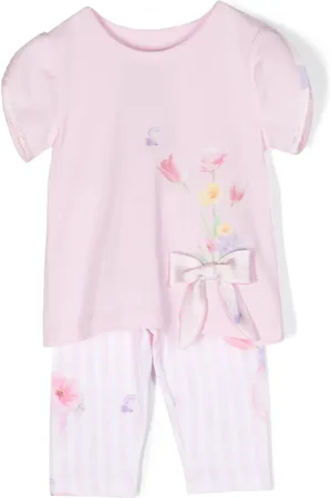 Lapin House Floral-print trousers set (set of two)