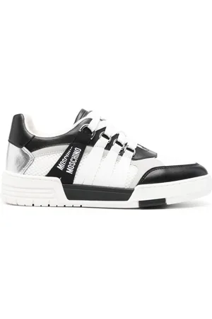 Moschino Logo-tape leather sneakers