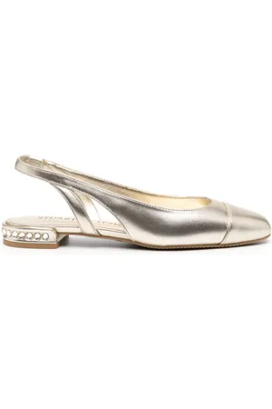 Stuart Weitzman Crystal Slingback ballerina flats