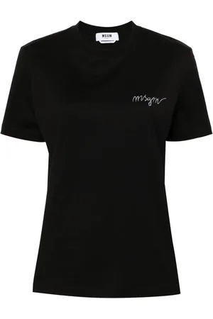 Msgm Logo-embroidered T-shirt