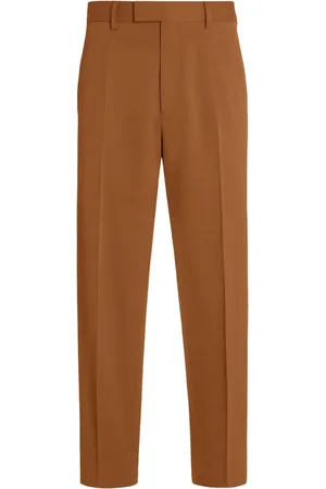 Ermenegildo Zegna Pressed-crease straight-leg trousers