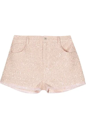 Twin-Set Sequin-embellished boucl?? shorts