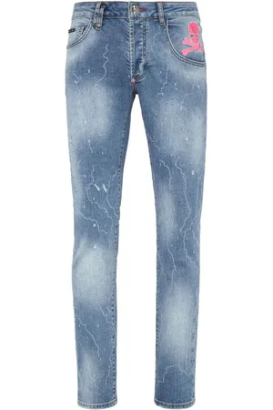 Philipp Plein Skull-print straight-leg jeans