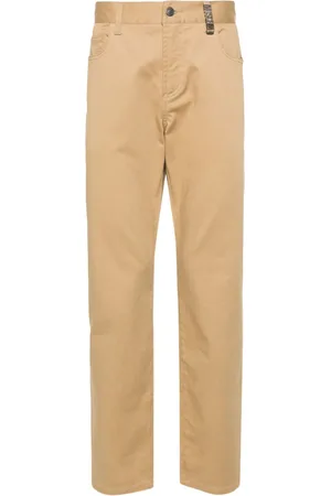 Moschino Mid-rise logo-engraved straight-leg jeans