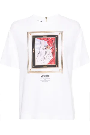 Moschino Painting-print crepe blouse