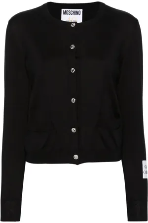 Moschino Crystal-embellished cotton cardigan