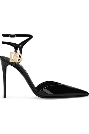 Dolce & Gabbana DG logo-plaque leather pumps