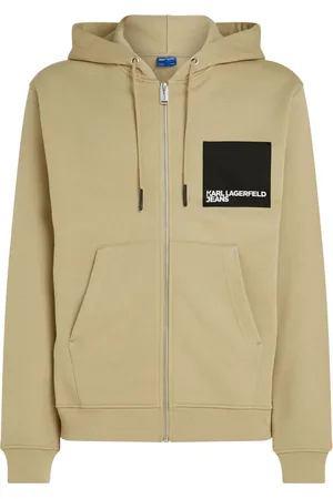 Karl Lagerfeld Box-logo zip-up hoodie
