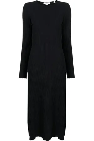 Vince Ribbed-knit midi dress
